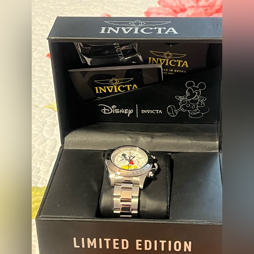 Invicta Silver Watch with Mickey Mouse Dial - Picture 2 of 14